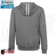 MF5110 Felpa zip Grigio Originale Piaggio Logo Vespa Riflettente Uomo