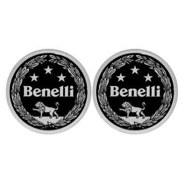 MF5113 Kit 2 Adesivo Resinato Logo Benelli Nero per TRK Leoncino BN 752S 502C