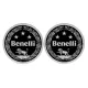 MF5113 Kit 2 Adesivo Resinato Logo Benelli Nero per TRK Leoncino BN 752S 502C