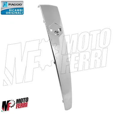 MF5115 - Nasello Anteriore Cromato + Emblema Piaggio Beverly 125 250 300 400 500