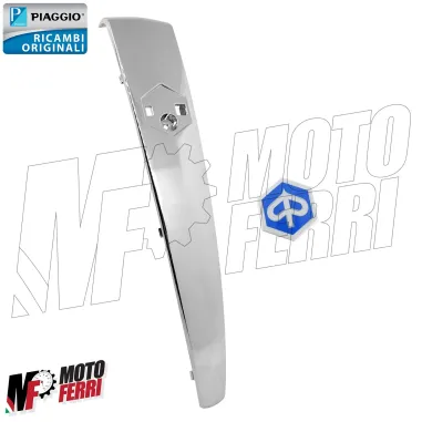 MF5115 - Nasello Anteriore Cromato + Emblema Piaggio Beverly 125 250 300 400 500