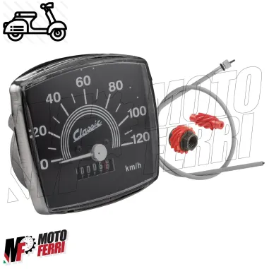 MF5117 Contachilometri Scala 120km/h + Cavo + Ingranaggi per Vespa 50 Special