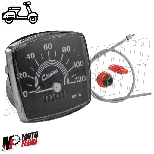 MF5117 Contachilometri Scala 120km/h + Cavo + Ingranaggi per Vespa 50 Special