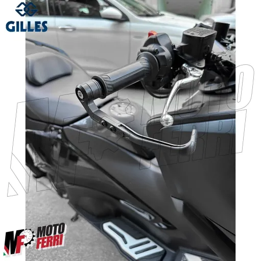 MF4044 Protezione Leva Freno Anteriore Gilles Nero Yamaha TMax 560 2022 / 2024