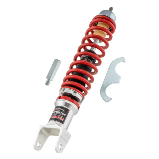 MF5132 Ammortizzatore Posteriore Vespa 50 Special 125 ET3 Carbone HiTech Rosso