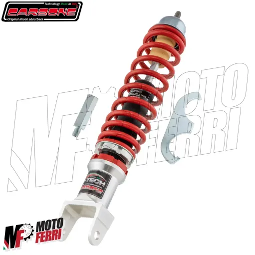 MF5132 Ammortizzatore Posteriore Vespa 50 Special 125 ET3 Carbone HiTech Rosso