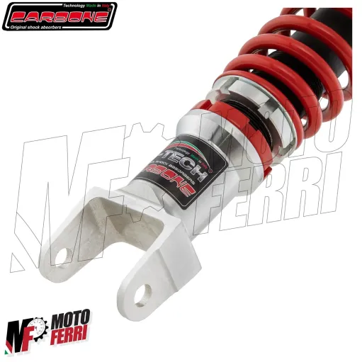 MF5132 Ammortizzatore Posteriore Vespa PX PE 125 150 200 Carbone HiTech Rosso