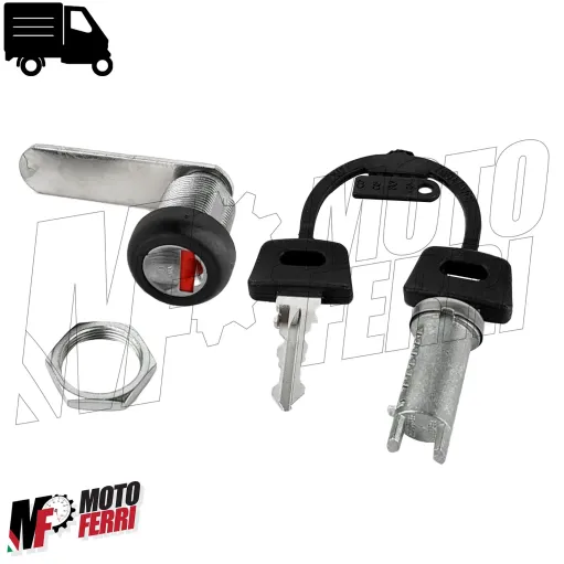 MF0660 - Kit Serrature Cilindretto Chiavi per Porta - Ape 50 FL FL2 FL3 Europa