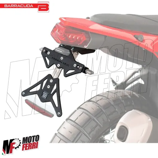 MF5164 Portatarga Barracuda Sportivo Regolabile per Yamaha Tenere 700 2019/2024