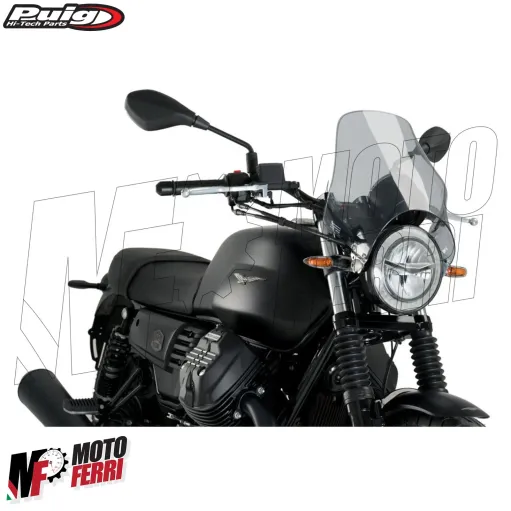 MF5183 Cupolino Puig Fumè Universale Moto Faro Tondo Yamaha Honda Kawasaki BMW