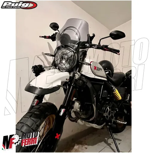 MF5183 Cupolino Puig Fumè Universale Moto Faro Tondo Yamaha Honda Kawasaki BMW