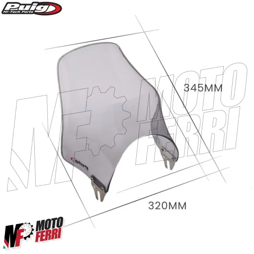MF5183 Cupolino Puig Fumè Universale Moto Faro Tondo Yamaha Honda Kawasaki BMW