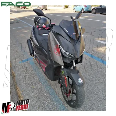 MF2552 Cupolino Spoiler Nero Fume' Faco Yamaha XMax 125 300 400 mod 2017 / 2022