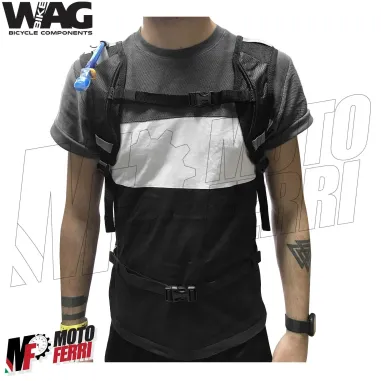MF5187 Zaino Idrico per Moto Enduro Cross Off Road WAG nero porta Casco 14Lt