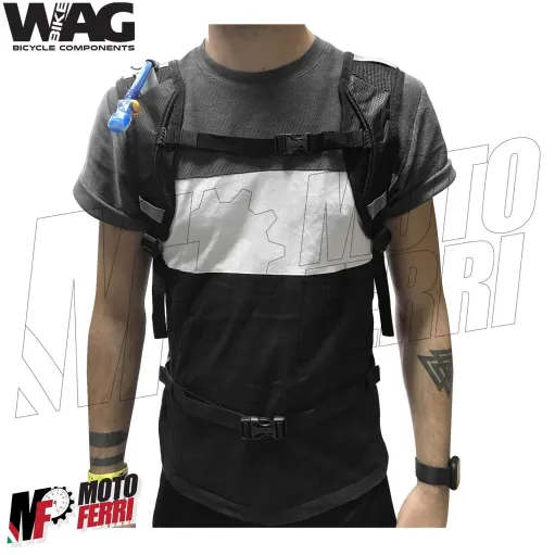 MF5187 Zaino Idrico per Moto Enduro Cross Off Road WAG nero porta Casco 14Lt