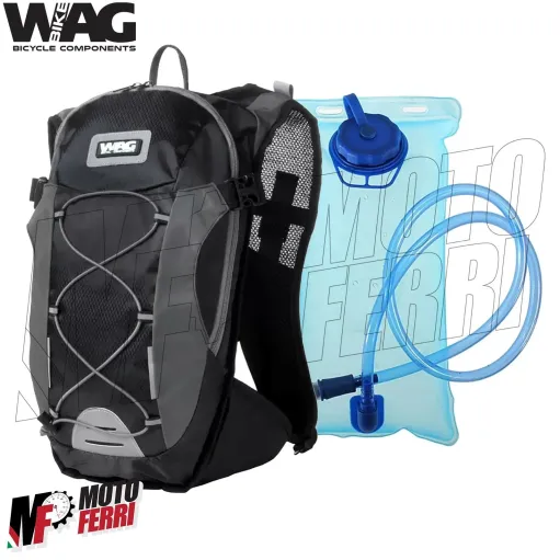 MF5187 Zaino Idrico per Moto Enduro Cross Off Road WAG nero porta Casco 14Lt