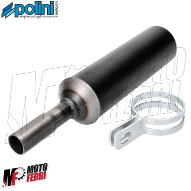 Silenziatore Polini in Alluminio Diametro 18 Marmitta Scooter Lana di Vetro 2T
