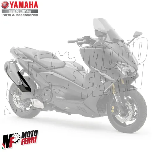 MF2525 Protezione Copri Marmitta Nero Lucido Yamaha TMax 530 560 mod 2017 / 2024
