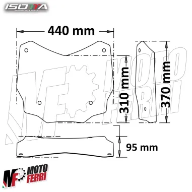 MF5210 Cupolino Spoiler Fume' Scuro Isotta Honda SH 125 150 350 mod 2020 / 2024