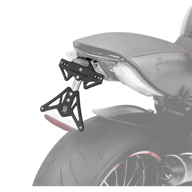 MF5233 Portatarga Barracuda Sportivo Regolabile per Ducati Diavel 2010 / 2018