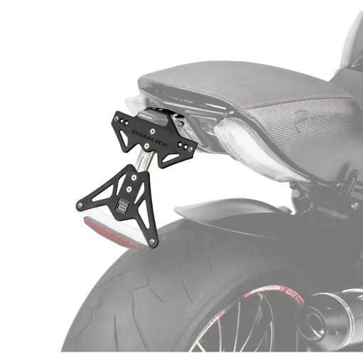 MF5233 Portatarga Barracuda Sportivo Regolabile per Ducati Diavel 2010 / 2018
