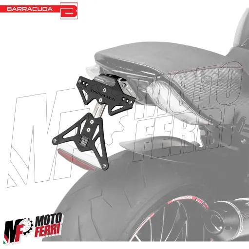 MF5233 Portatarga Barracuda Sportivo Regolabile per Ducati Diavel 2010 / 2018