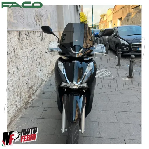 MF3321 Cupolino Spoiler Nero Fume' Sport Faco Honda SH 350 I da 2021 a 2024 E5