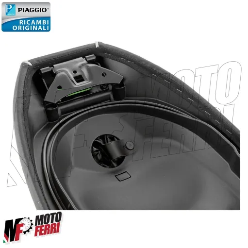 MF5251 Sella Sellone in Pelle Nero Originale Vespa GTS 125 250 300 Super Sport