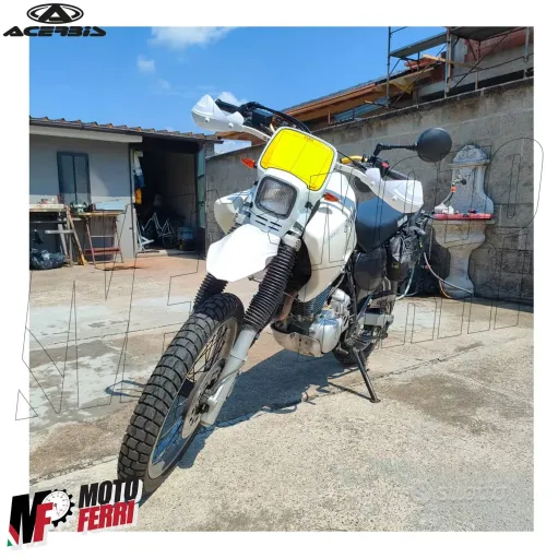 MF4753 Portafaro Mascherina Bianco Acerbis Elba Vintage per Moto Cross Enduro