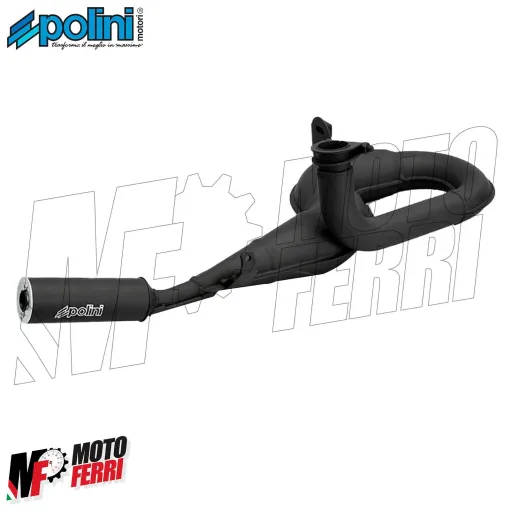 MF0377 Marmitta Polini Vespa PX 125 150 Arcobaleno con Silenziatore Alluminio