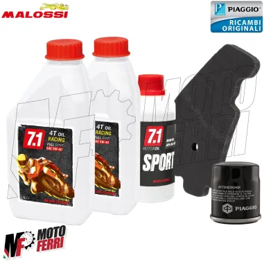 MF5314 Kit Tagliando Beverly 300 HPE E5 2L Olio 5W40 + 80W90 + Filtro Olio Aria