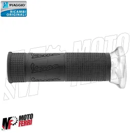 MF5316 Coppia Manopole Nero / Cromato Originale Vespa PX 125 150 200 Millenium 2