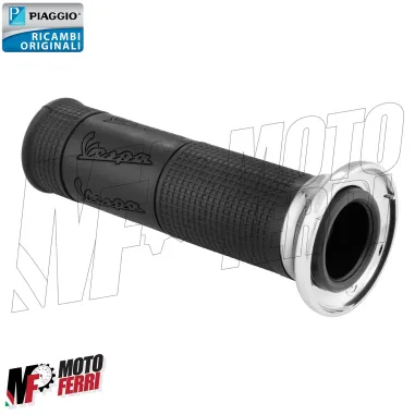 MF5316 Coppia Manopole Nero / Cromato Originale Vespa PX 125 150 200 Millenium