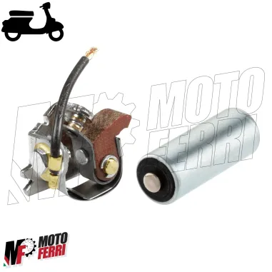 MF0551 - Puntine Punte Platinate + Condensatore Piaggio Vespa PX 125 150 200 PE
