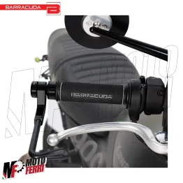 MF5342 Manopole Barracuda Racing Nero / Grigio Universale Moto Ducati Honda MV 2