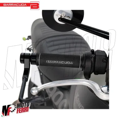 MF5342 Manopole Barracuda Racing Nero / Grigio Universale Moto Ducati Honda MV