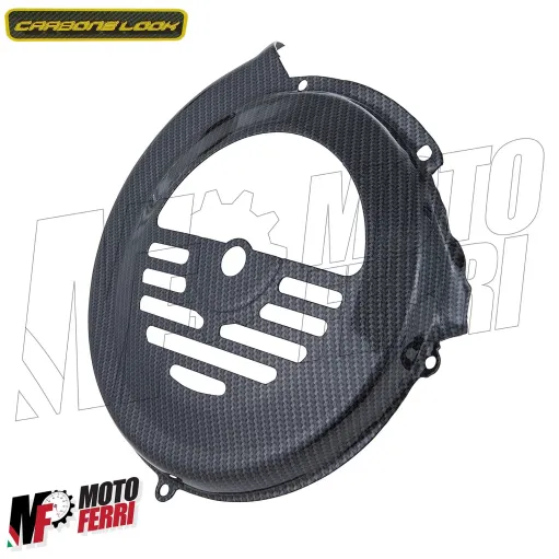MF0407 Copriventola coprivolano IN FERRO EFFETTO CARBONIO VESPA 50 SPECIAL RLN 125 ET3 PRIMAVERA