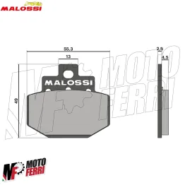MF0684 Pastiglie Freno Posteriori Malossi Sport Vespa GTS 300 Super 2008/2022 2