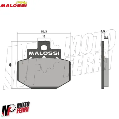MF0684 - Pastiglie Freno Posteriori Malossi Gilera Runner ST VX VXR 125 180 200