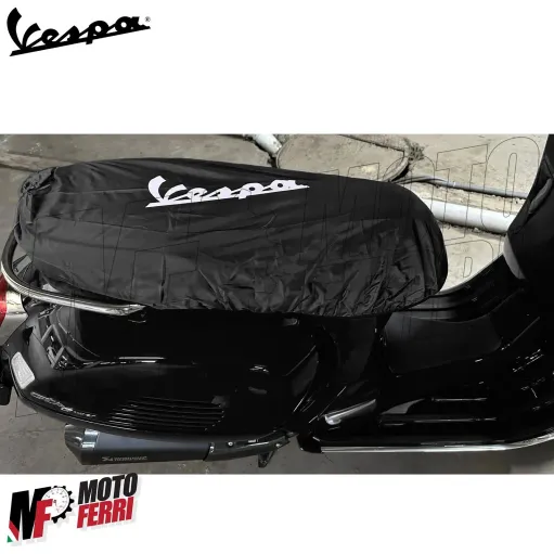 MF5356 Coprisella Impermeabile Nero per Vespa GTS Super Primavera Sprint LX S PX