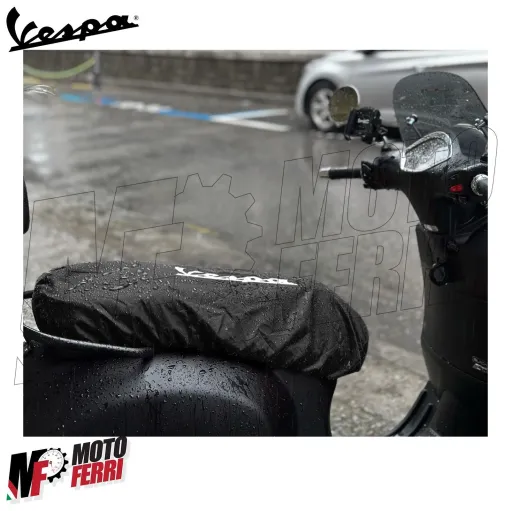MF5356 Coprisella Impermeabile Nero per Vespa GTS Super Primavera Sprint LX S PX