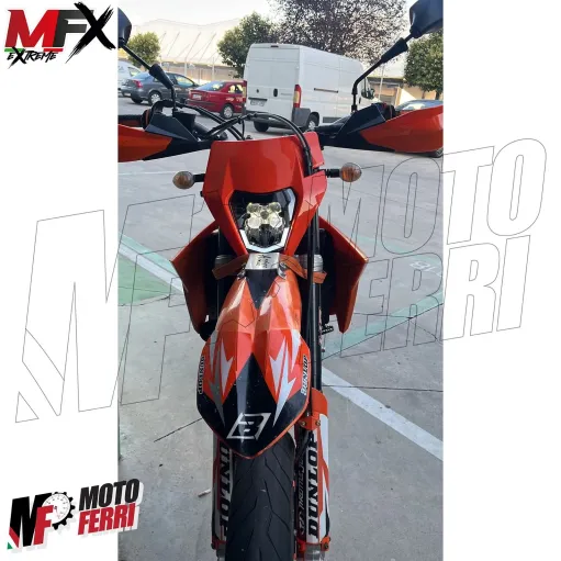 MF5358 Mascherina Faro Led Arancione V-Face Universale Cross Enduro KTM GasGas