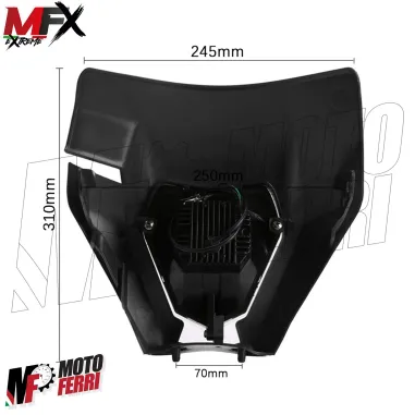 MF5358 Mascherina Faro Led Nero V-Face Universale Cross Enduro KTM GasGas Honda