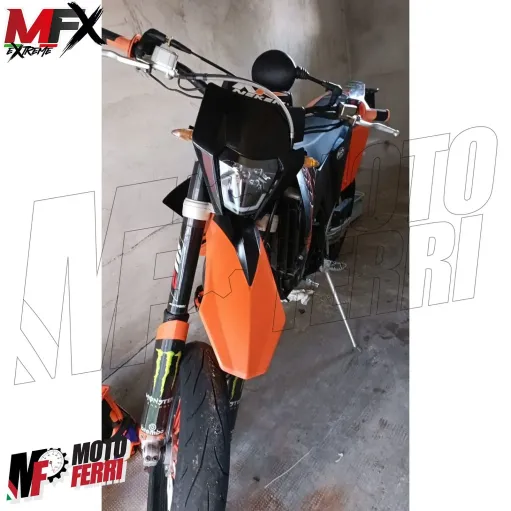 MF5358 Mascherina Faro Led Nero V-Face Universale Cross Enduro KTM GasGas Honda