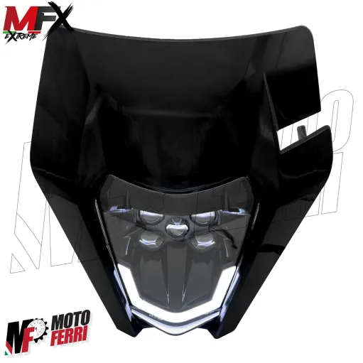 MF5358 Mascherina Faro Led Nero V-Face Universale Cross Enduro KTM GasGas Honda