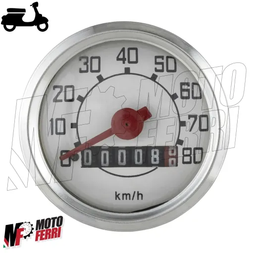 MF5361 Kit Contachilometri + Cavo + Ingranaggi Vespa 50 R L N Faro Tondo 80Km/h