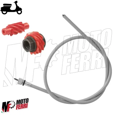 MF5361 Kit Contachilometri + Cavo + Ingranaggi Vespa 50 R L N Faro Tondo 80Km/h