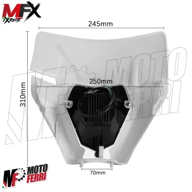 MF5358 Mascherina Faro Led Bianca V-Face Universale Cross Enduro KTM GasGas