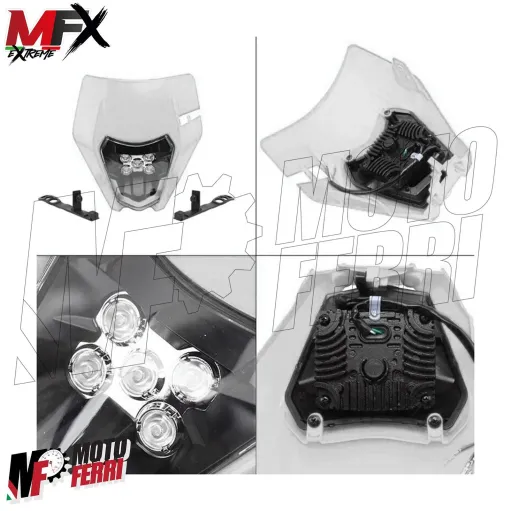 MF5358 Mascherina Faro Led Bianca V-Face Universale Cross Enduro KTM GasGas