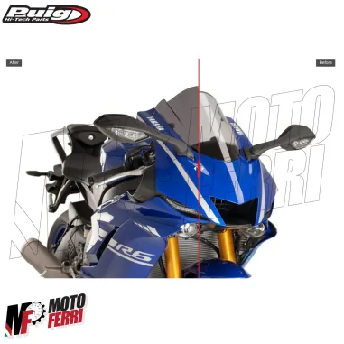 MF5377 Cupolino Fumè Scuro Yamaha R6 mod 2017/2024 Puig Z-Racing Doppia Bolla